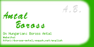 antal boross business card